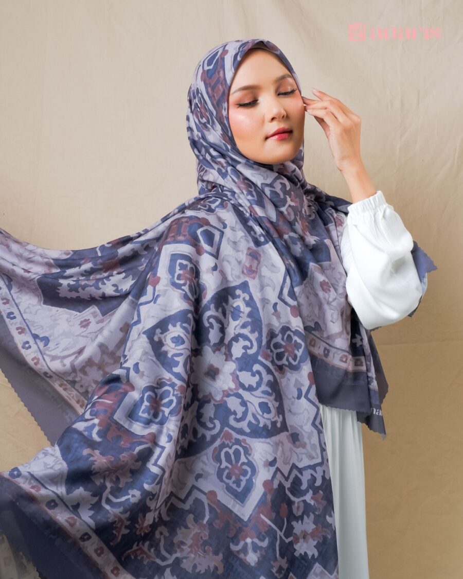 Zara Series Z010 Grey Purple Syar'i - Gambar 5