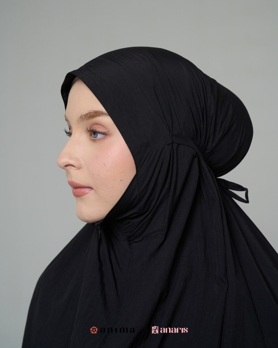 Mukena 2in1 Travela Series Black AnarisXAnima - Gambar 5