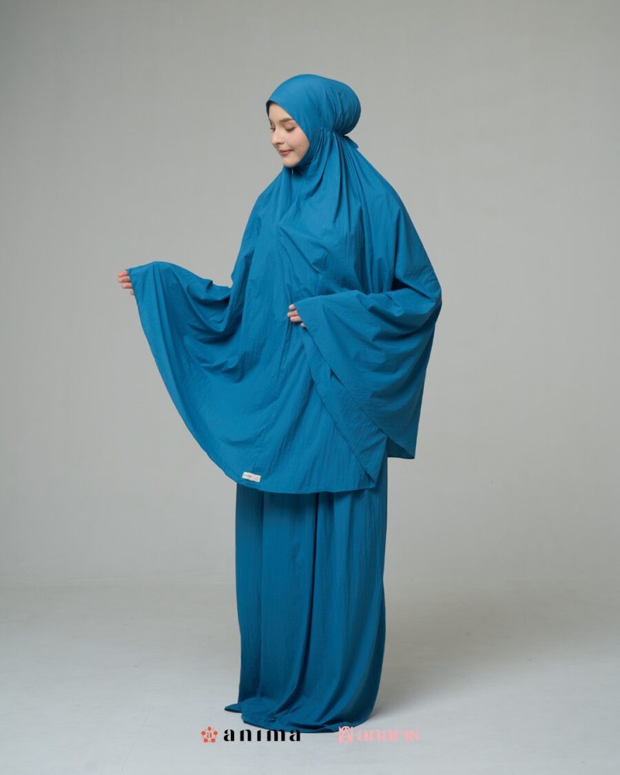 Mukena 2in1 Travela Series Marlin Blue AnarisXAnima - Gambar 4