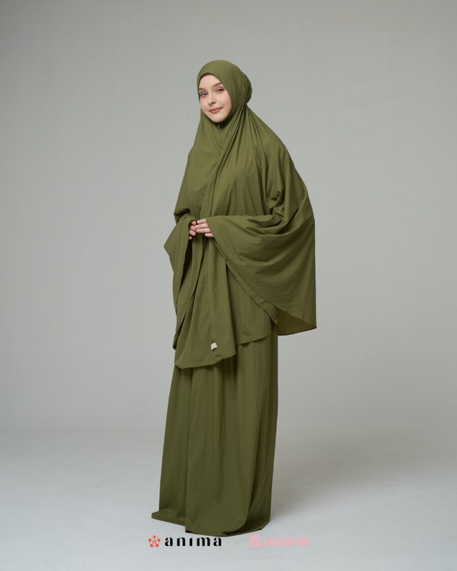 Mukena 2in1 Travela Series Olive AnarisXAnima - Gambar 5