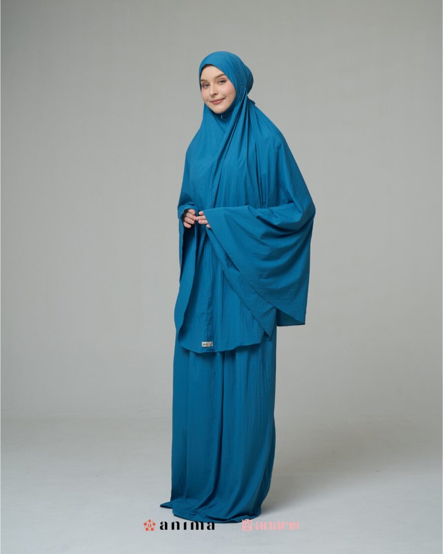 Mukena 2in1 Travela Series Marlin Blue AnarisXAnima - Gambar 3