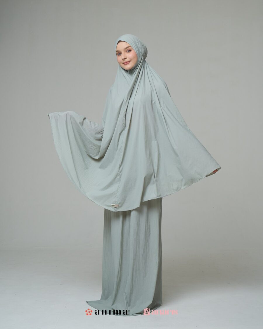 Mukena 2in1 Travela Series Soft Green AnarisXAnima - Gambar 4