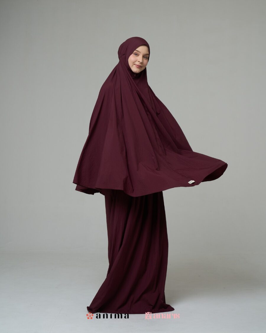 Mukena 2in1 Travela Series Prune AnarisXAnima - Gambar 4