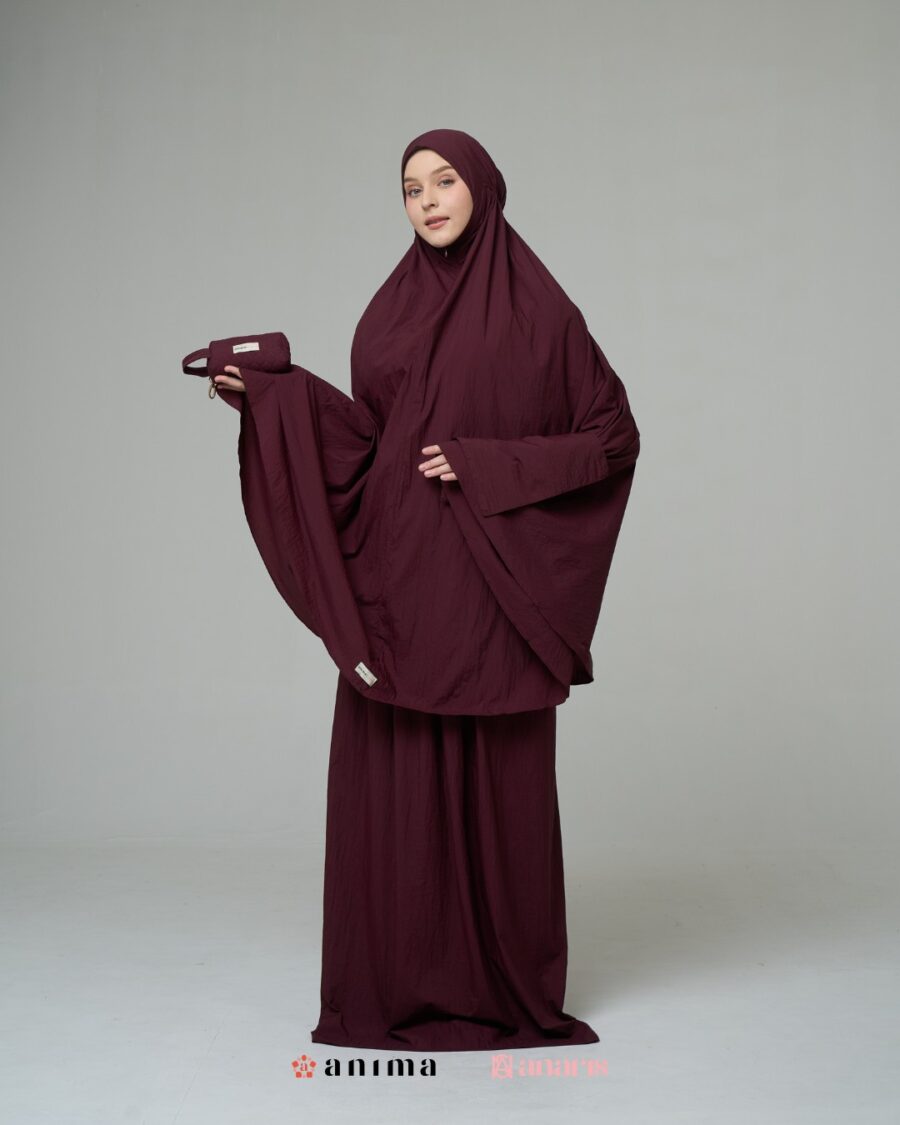 Mukena 2in1 Travela Series Prune AnarisXAnima