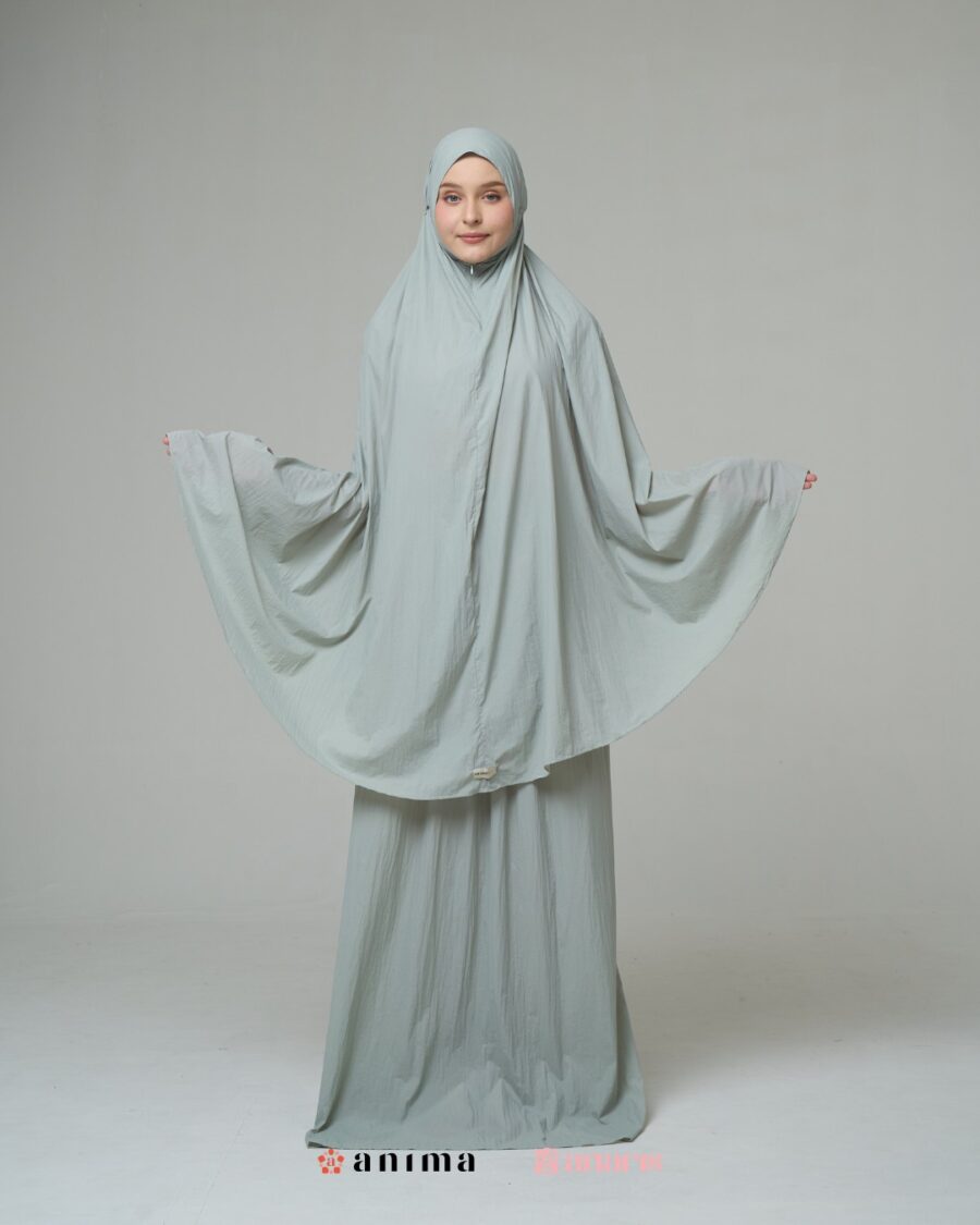 Mukena 2in1 Travela Series Soft Green AnarisXAnima - Gambar 3