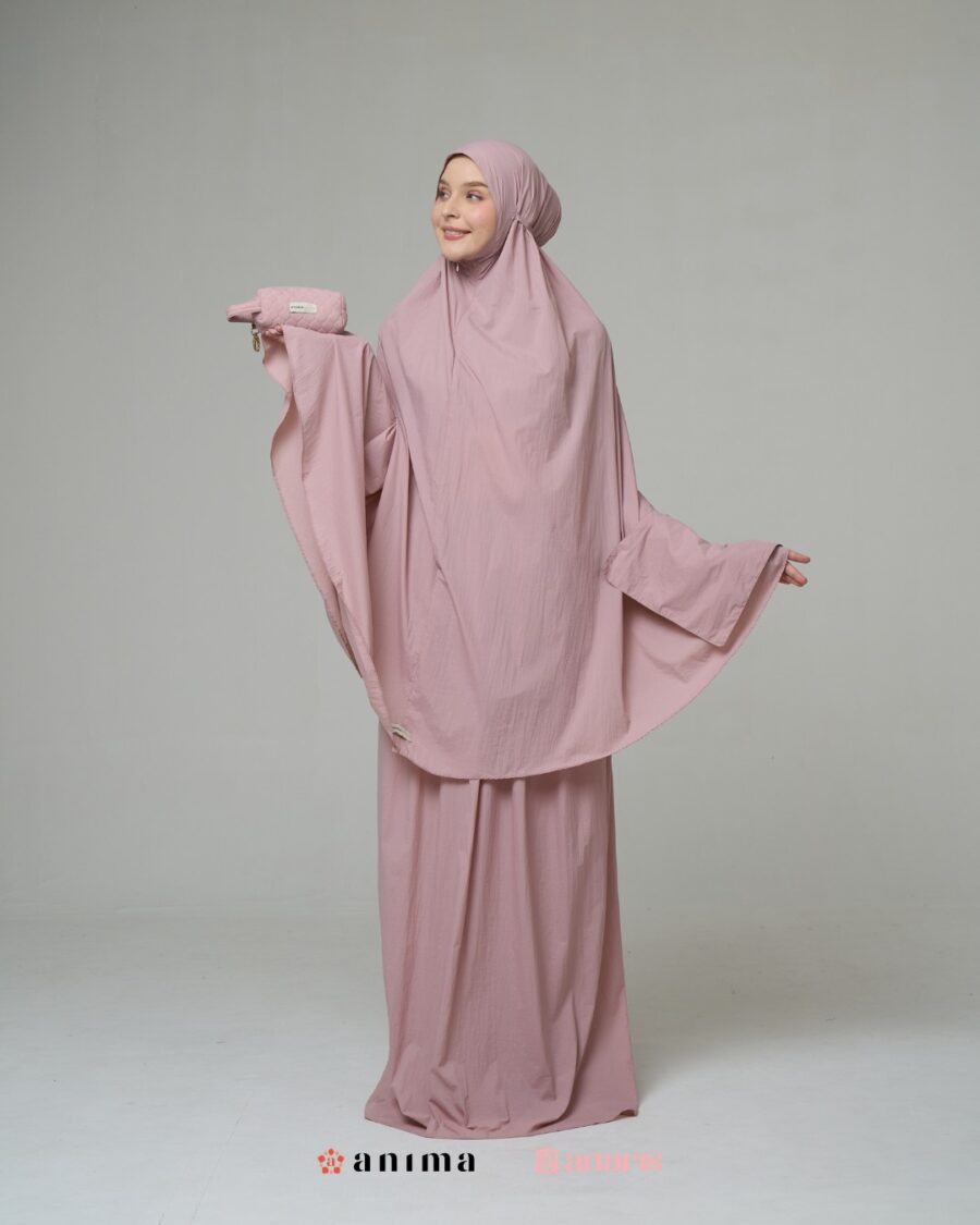 Mukena 2in1 Travela Series Pink Peony AnarisXAnima