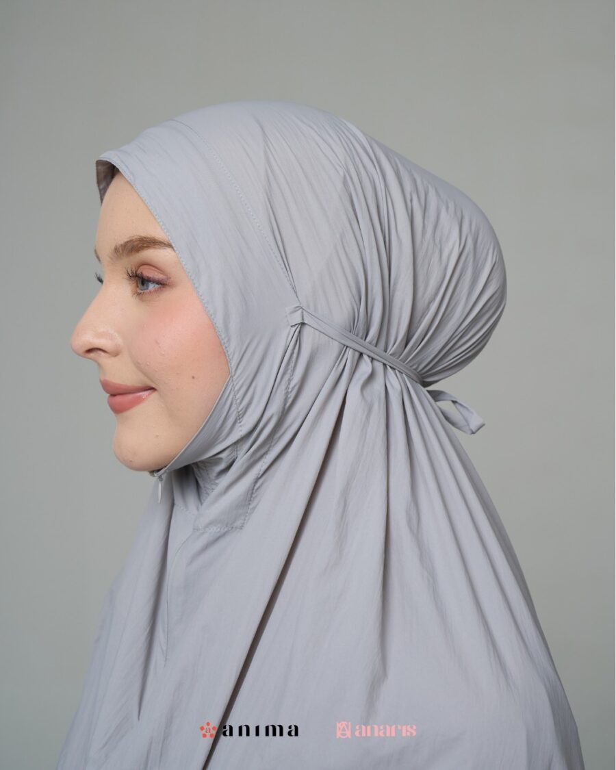Mukena 2in1 Travela Series Light Grey AnarisXAnima - Gambar 6