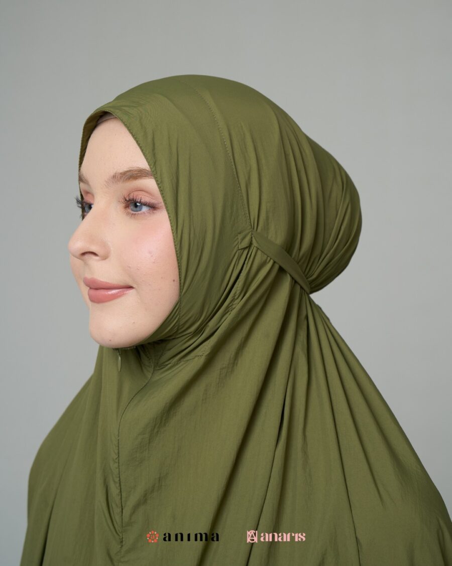 Mukena 2in1 Travela Series Olive AnarisXAnima - Gambar 6
