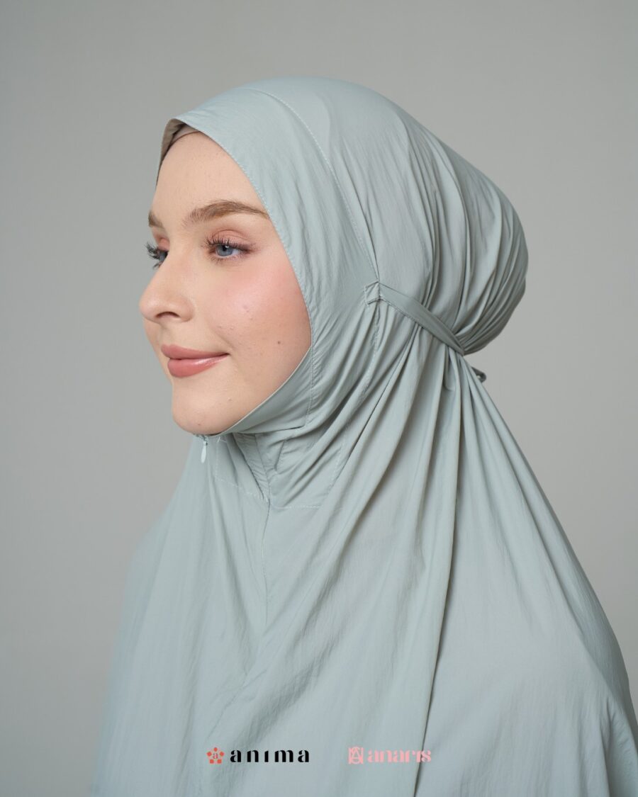 Mukena 2in1 Travela Series Soft Green AnarisXAnima - Gambar 5