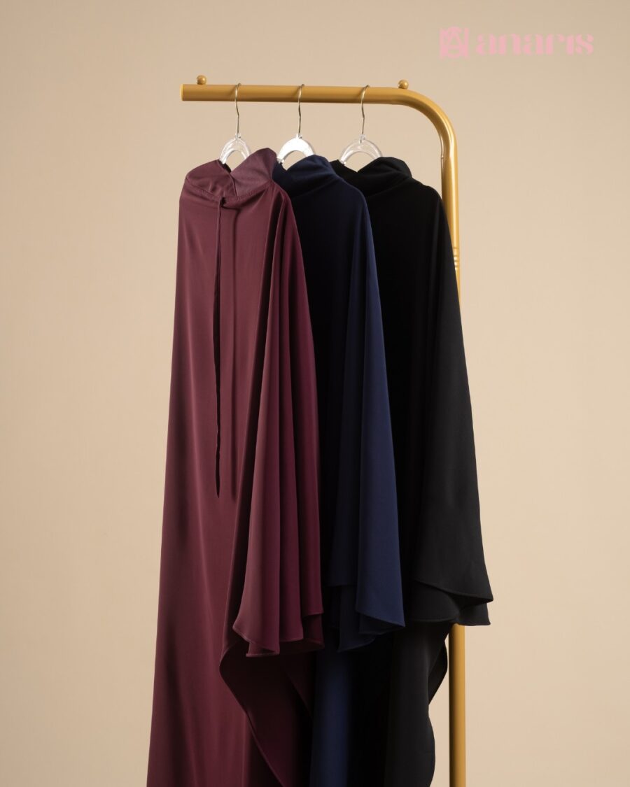 Yuna Khimar Series Plum - Gambar 5