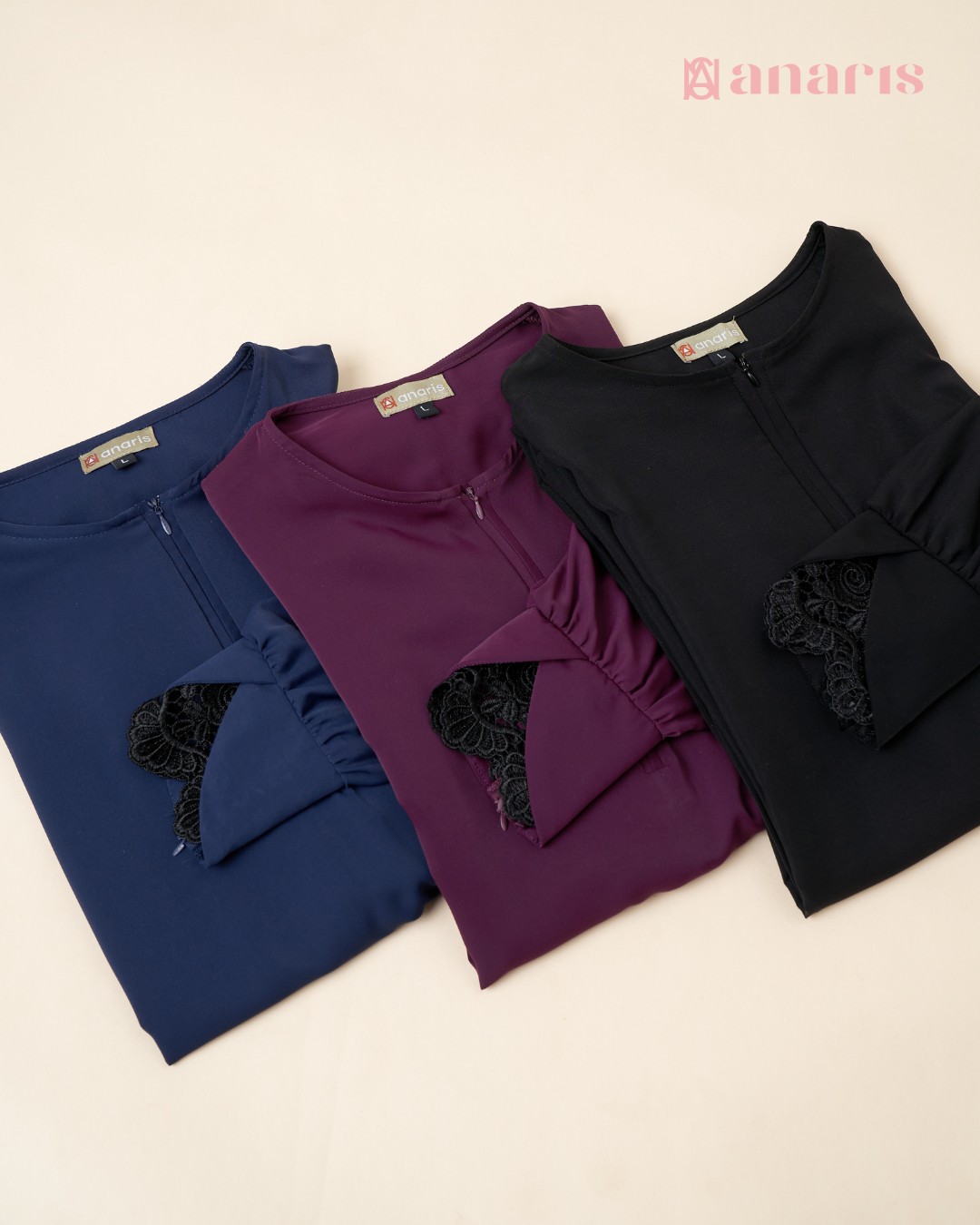 Yasmin Abaya Oneset Series Black - Gambar 5