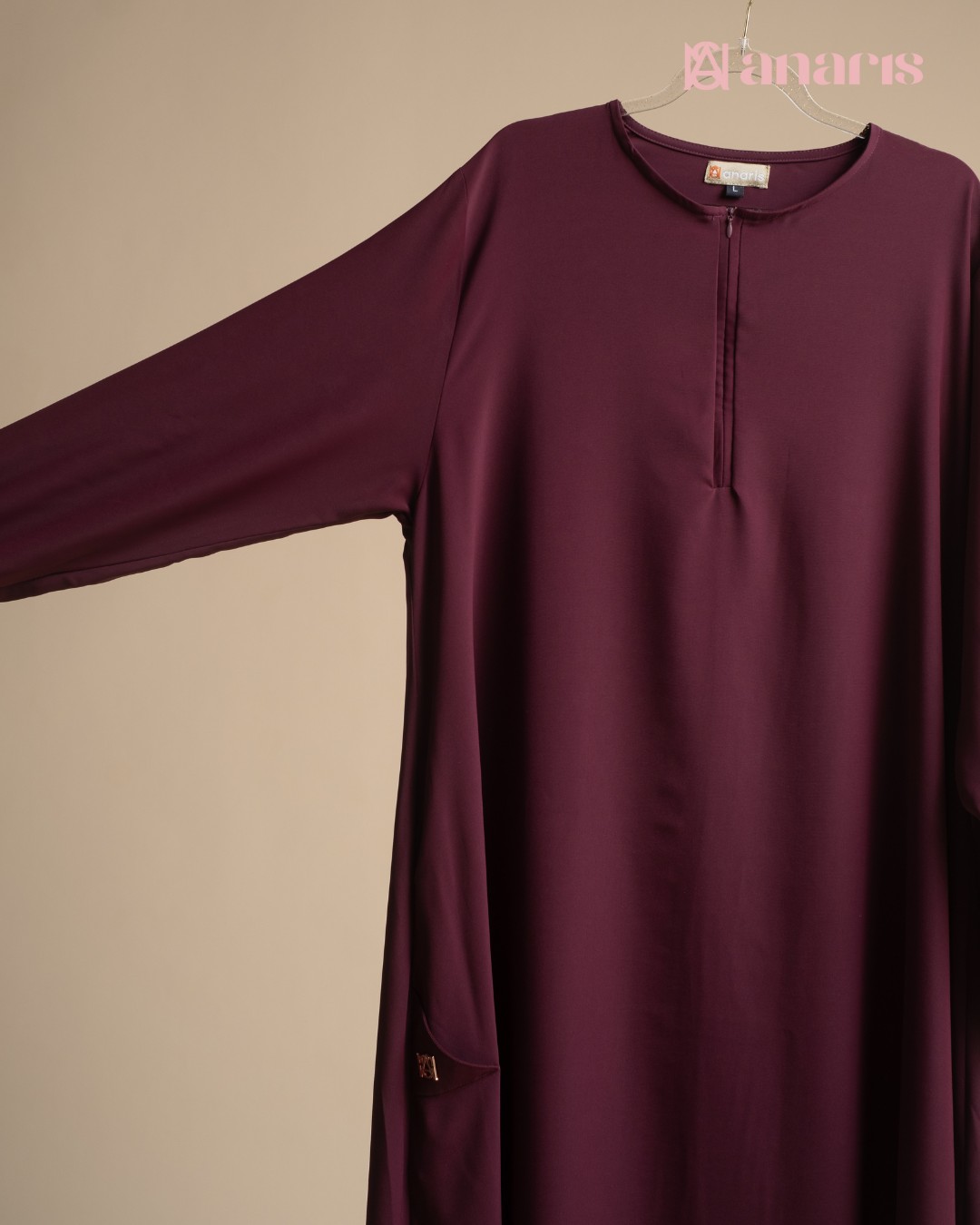 Yuna Abaya Dress Series Plum - Gambar 2