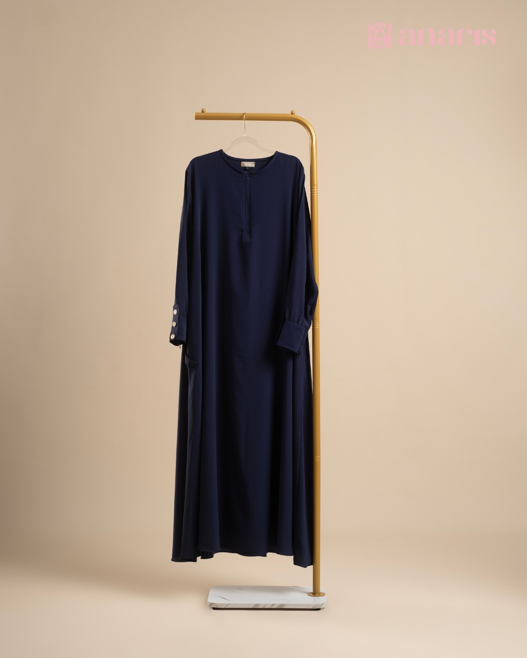 Yuna Abaya Dress Series Navy - Gambar 3