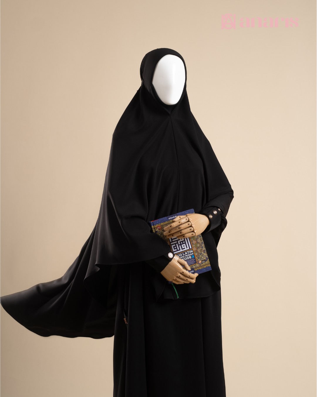 Yuna Abaya Oneset series Black - Gambar 3