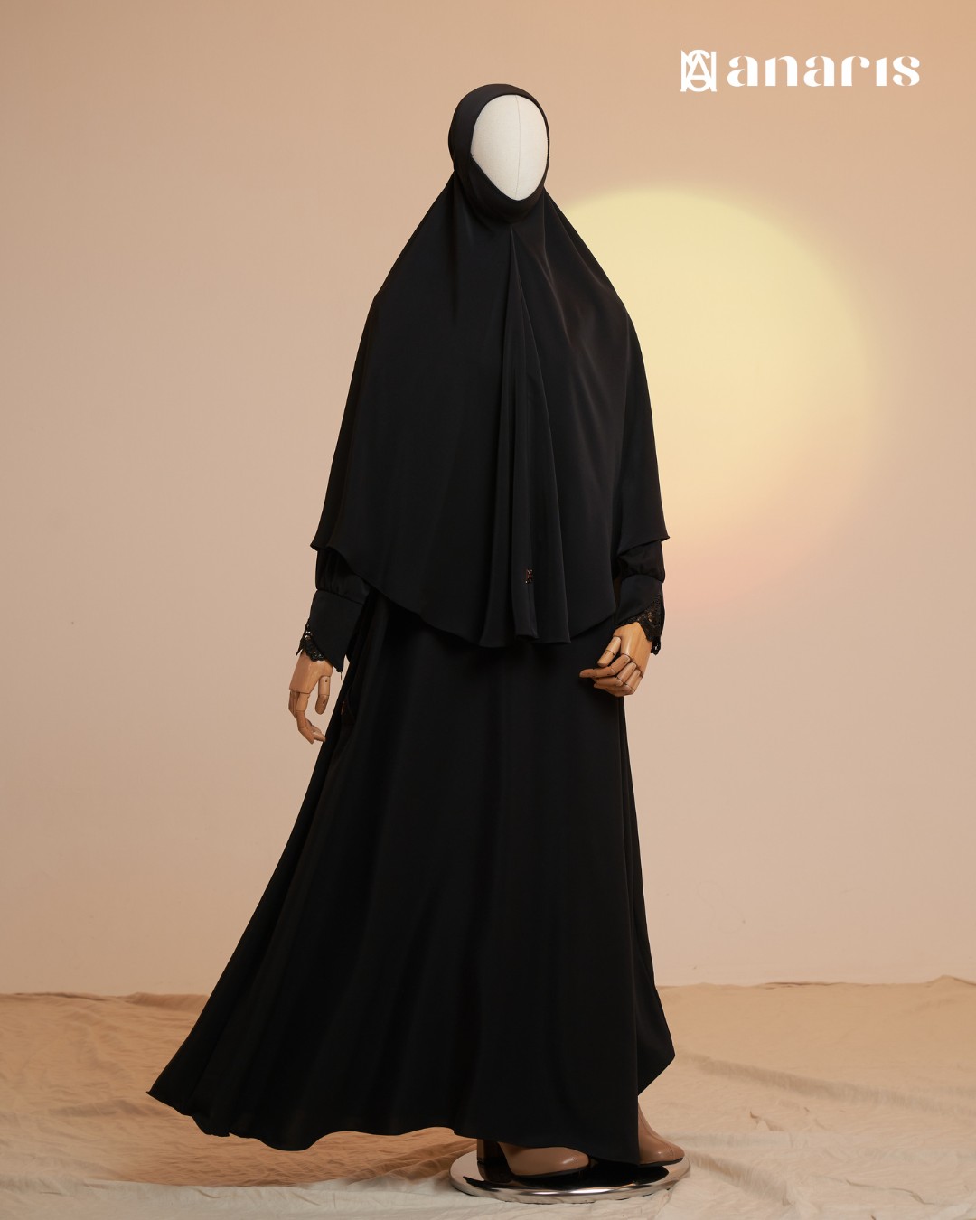 Yasmin Abaya Oneset Series Black - Gambar 4