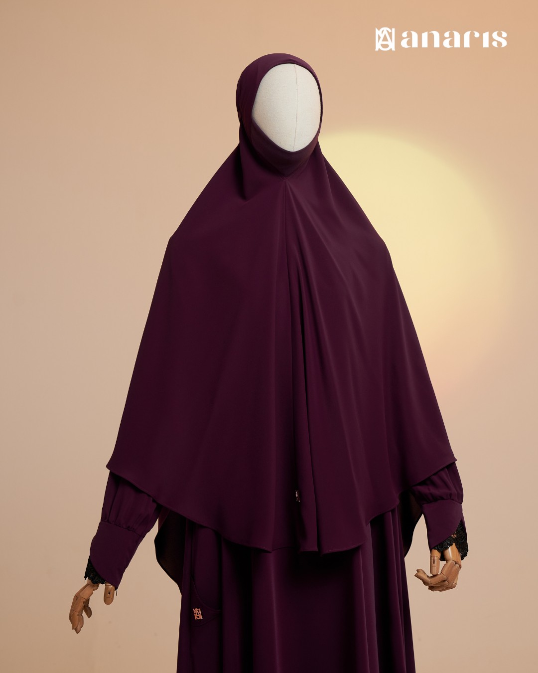 Yasmin Abaya Oneset Series Plum - Gambar 2
